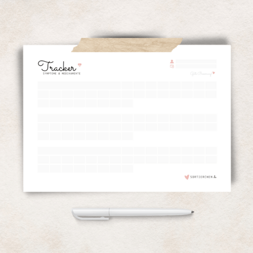 Vorlage: Medikamenten- und Symptomtracker Monat