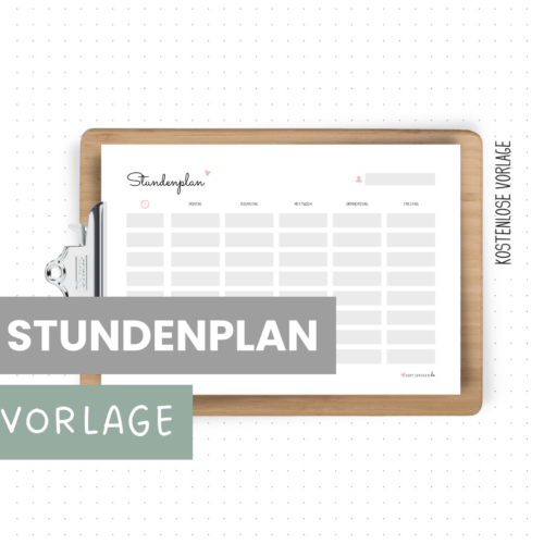 Vorlage: Stundenplan