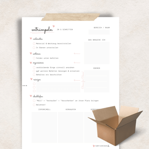 Vorlage: einen Bereich entrümpeln in 5 Schritten