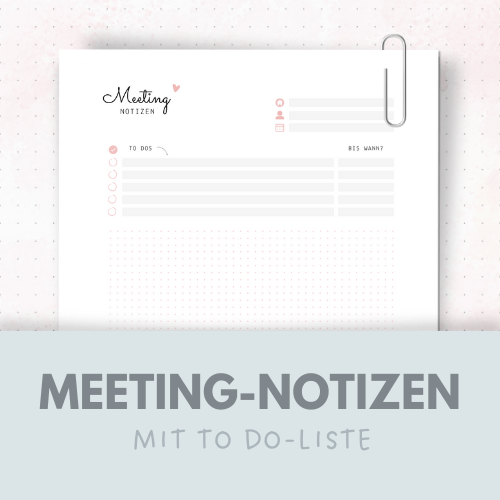kostenlose Vorlage: Meeting-Notizen
