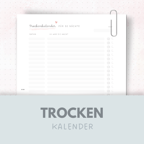 Vorlage: Trockenkalender für einen Monat