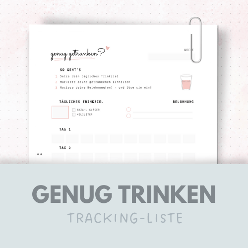 Vorlage: genug Wasser trinken