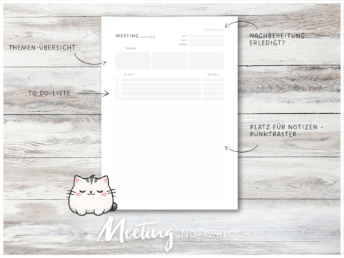 DIN-A5 Notizblock für Meetings