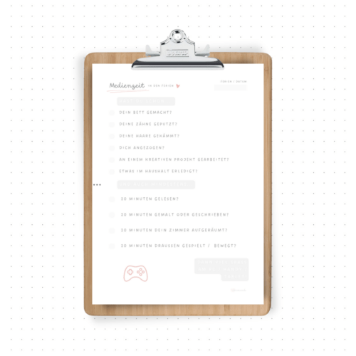 Vorlage: Mediennutzung in den Ferien