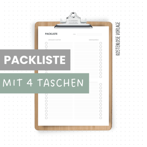 Packliste nach Taschen