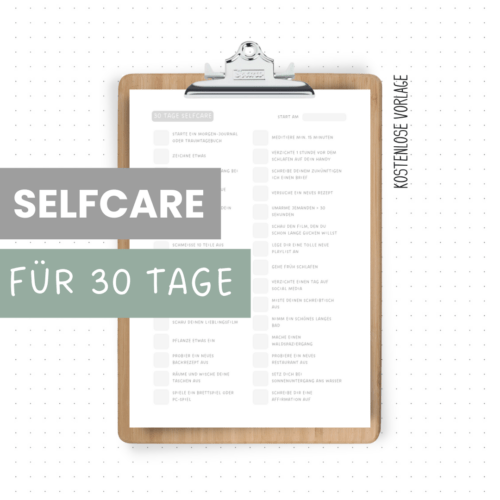 Vorlage: Selfcare für 30 Tage