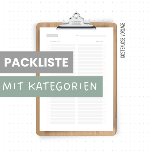 Vorlage: Packliste mit Kategorien