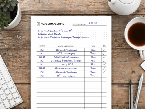 Gerätepflege Vorlagen-Bundle A4  | Wartung und Reparatur im Blick | PDF zum Ausdrucken | Für Haushalt, WG & Ferienwohnung