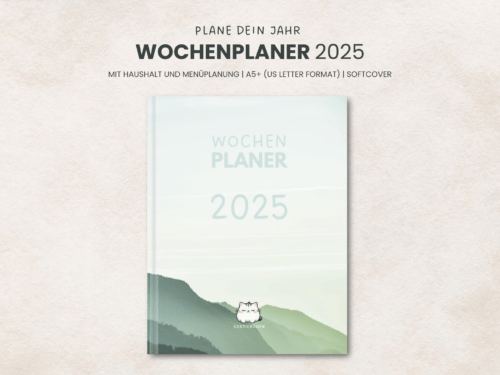 Wochenkalender 2025 mit Menüplanung, Haushalt, Urlaubsplanung (Ruhige Landschaft): mit Habit Tracker, Quartalsplanung und Monatsplanern
