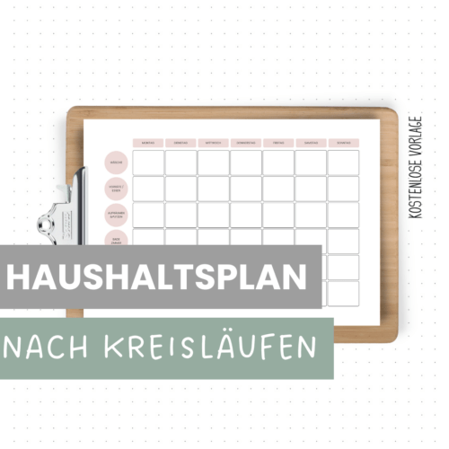 Haushaltsplan für eine Woche nach Kreisläufen