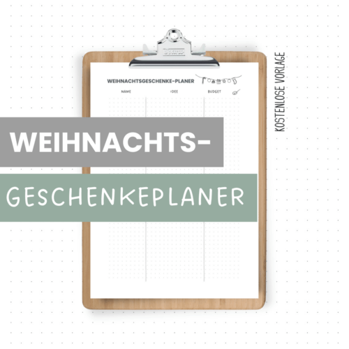 Weihnachtsgeschenke-Planer mit Budget