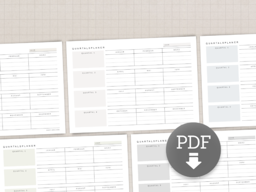 Quartalsplaner 2026/2027 | Jahresziele planen | Jahresplanung & Quartalsplan | PDF A4