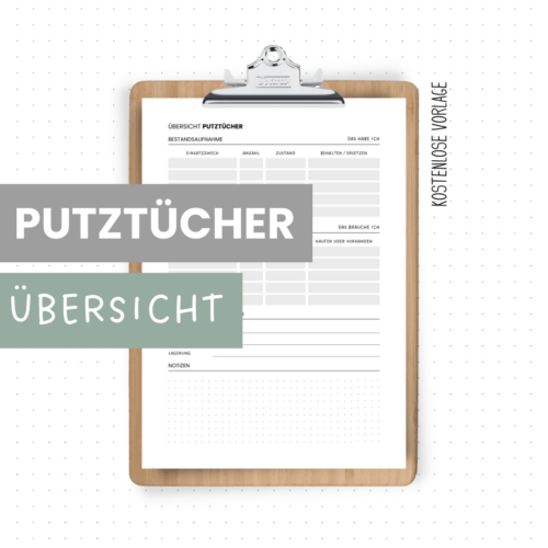 Putztücher-Minimalismus: Putzlappen ausmisten und planen
