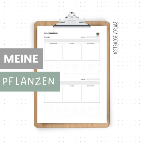 Meine Pflanzen - Übersicht PDF A4