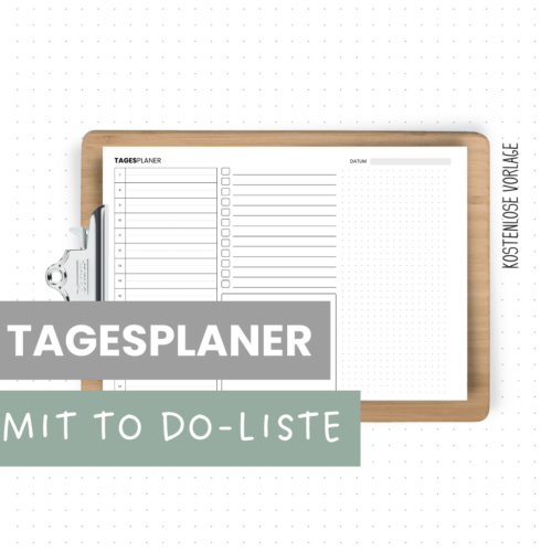 Tagesplaner-Vorlage mit To Do-Liste im Querformat