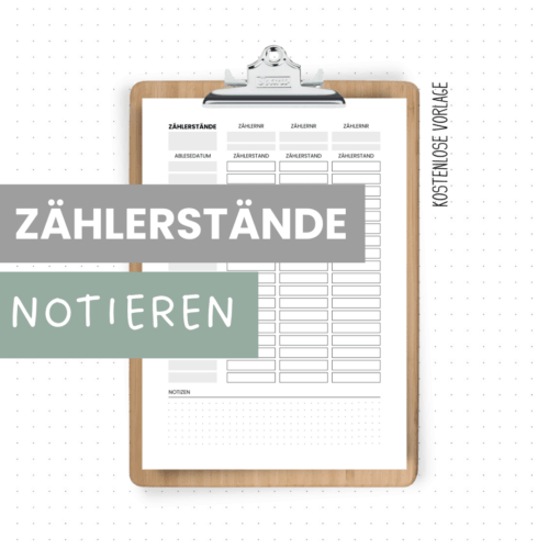 Zählerstände notieren - für 3 Zähler