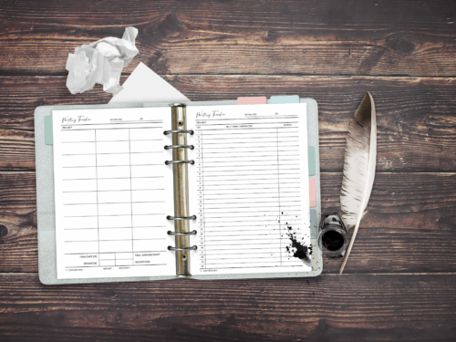 A5 Planer-Einlagen Schreibtracker | 10 Blatt gelocht | 2 Varianten zur Motivation & Zielverfolgung