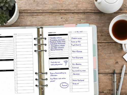 Tagesplaner A5 mit Stundenübersicht – 25 Blatt auf hochwertigem Papier für strukturierte Tage & klare To-dos
