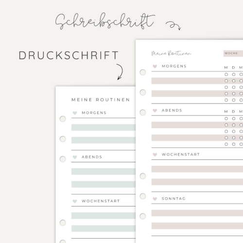 Habit Tracker Planer A5 | Meine Routinen & Wochenrückblick