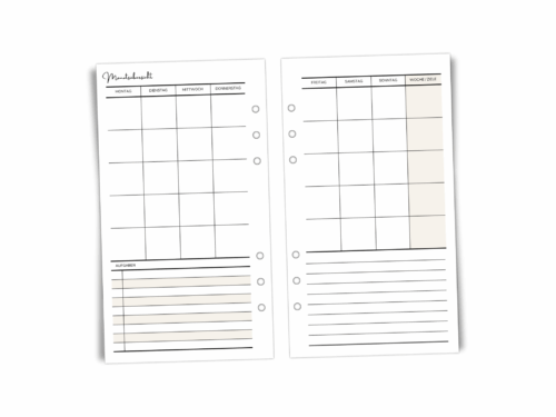 Undatierter A6 Monatsplaner | 24 Blatt Planer Einlagen | Ziele, To-Dos, Monatsrückblick | Minimalistisch & kompakt
