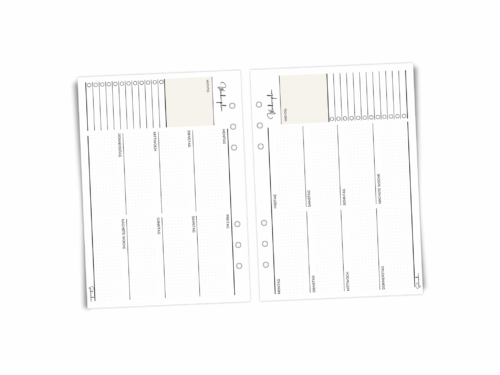 Wochenplanung im Querformat | A5 26 Blatt Wochenplaner für 52 Wochen | 2 Varianten verfügbar
