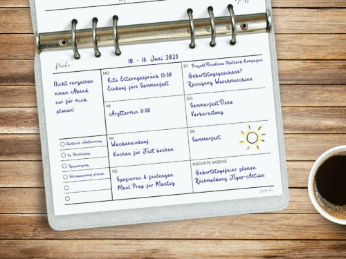 A5 Wochenplaner Querformat | Kalender-Einlagen für 26 Wochen | Horizontale Wochenübersicht