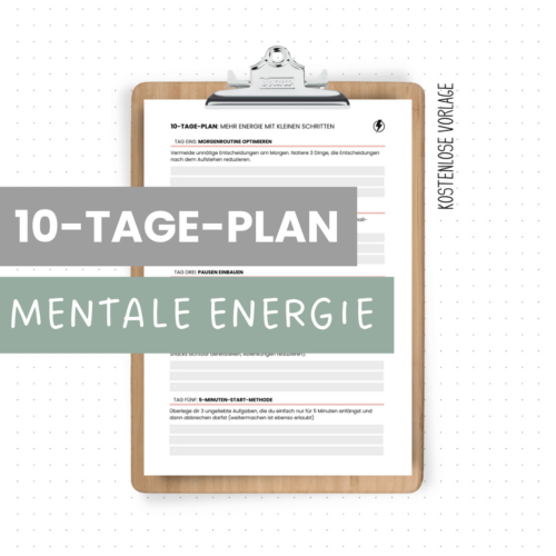 Worksheet 10-Tage-Plan für mehr mentale Energie