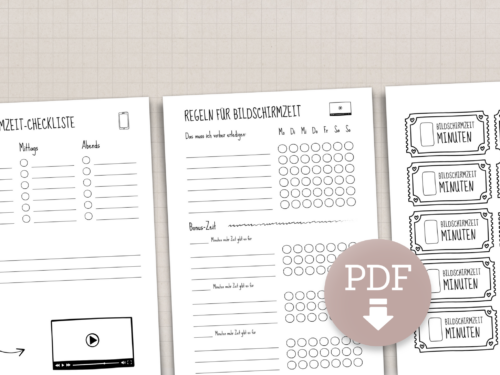 Bildschirmzeit-Bundle: Regeln, Aufgabenlisten & Tickets - Entspannter Umgang mit Bildschirmzeit in der Familie