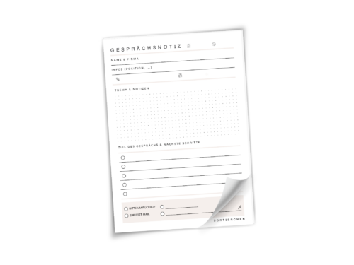 Gesprächsnotizen Block A5 | Telefonnotizen Vorlage für Büro & Alltag | Kritzeln, festhalten, weitergeben