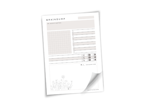 Braindump Notizblock A5 | 25 Blatt B-WARE