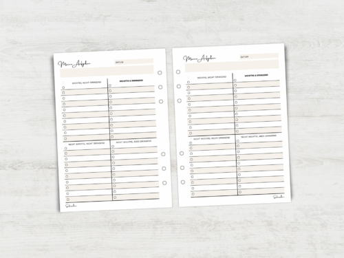 Eisenhower-Matrix A5 Planer-Einlagen | 25 Blatt gelocht | 100g Papier