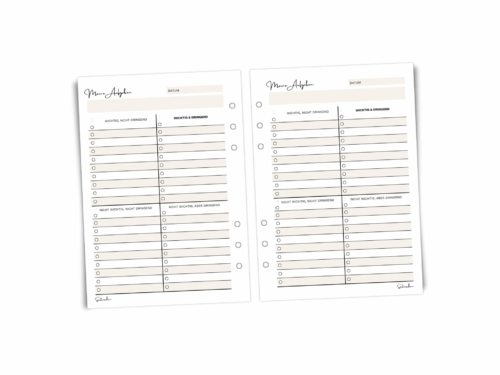 Eisenhower-Matrix A5 Planer-Einlagen | 25 Blatt gelocht | 100g Papier