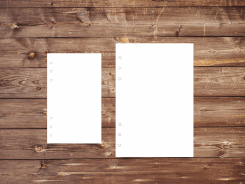 Loch-Schablone für Ringplaner (A5 & A6 Personal) kostenlose PDF-Vorlage zum Ausdrucken