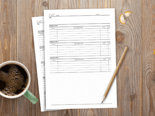 Projektplan A4 PDF | 2 Varianten zum Download | Meilensteinplanung & Notizen