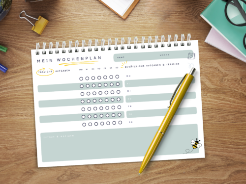 BLO-A5-032 Wochenplan fuer Kinder Block 5