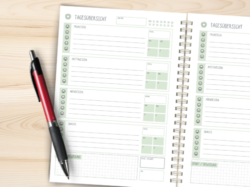 Ernährungstagebuch A5 spiralgebunden: 10 Wochen Food Journal mit Stimmungstracker, Mahlzeiten & Bewegung | Essensplaner zum Eintragen – Bild 5