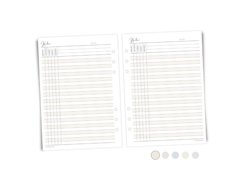 A5 Kanban Planer Einlagen | 25 Blatt | 5 Farben | Aufgaben sortieren, Fokus behalten, ideal für berufliche & private Projekte