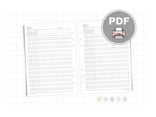 A5 Kanban Planer Einlagen | PDF Download | 5 Farben | Aufgaben sortieren, Fokus behalten, ideal für berufliche & private Projekte