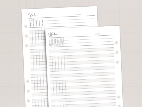 A5 Kanban Planer Einlagen | 25 Blatt | 5 Farben | Aufgaben sortieren, Fokus behalten, ideal für berufliche & private Projekte