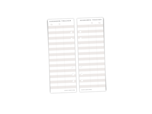 Ausgabentracker Planer-Einlagen A5 halbe Seite 10 Stück