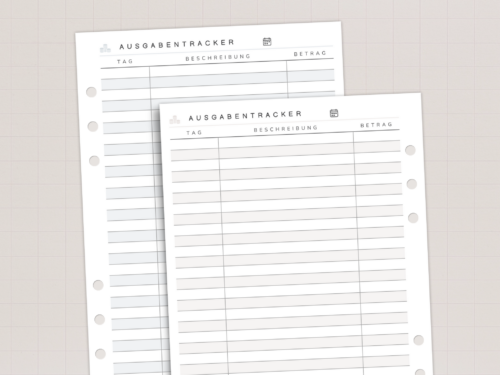 Budget tracken Planer-Einlagen A5 Haushaltsbuch 5 Farben