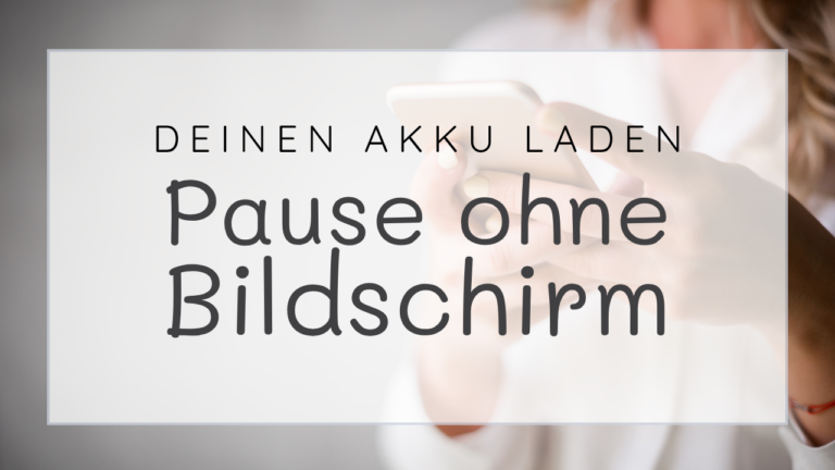 Mehr über den Artikel erfahren Es ist keine Pause, wenn man dabei sein Handy in der Hand hält
